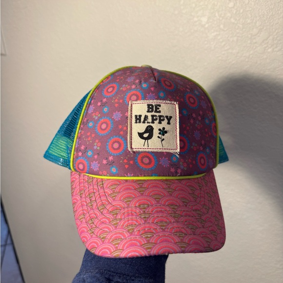 NATURAL LIFE Accessories - NATURAL LIFE “Be Happy” Women’s Multi-Print Colorful Trucker Hat One Size